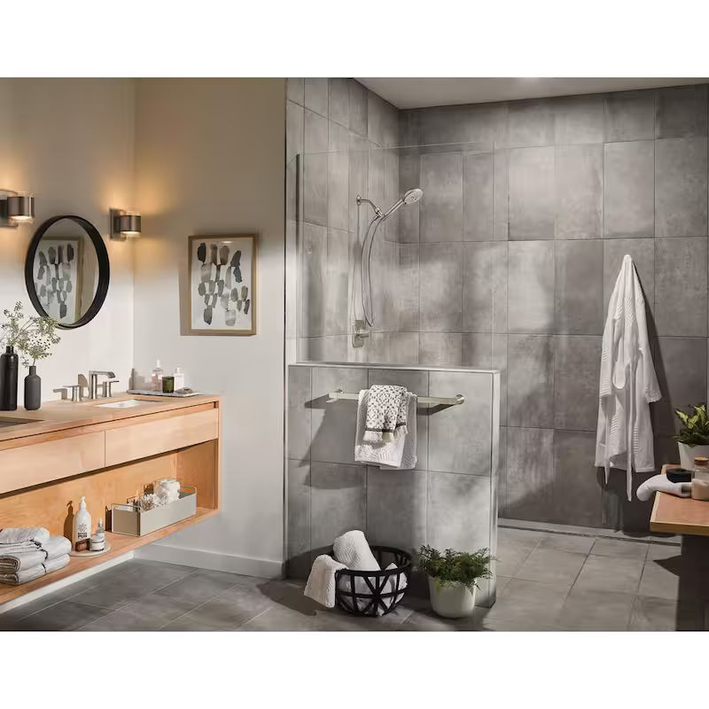 8 in. Widespread Double Handle Bathroom Faucet Brushed Nickel M38023