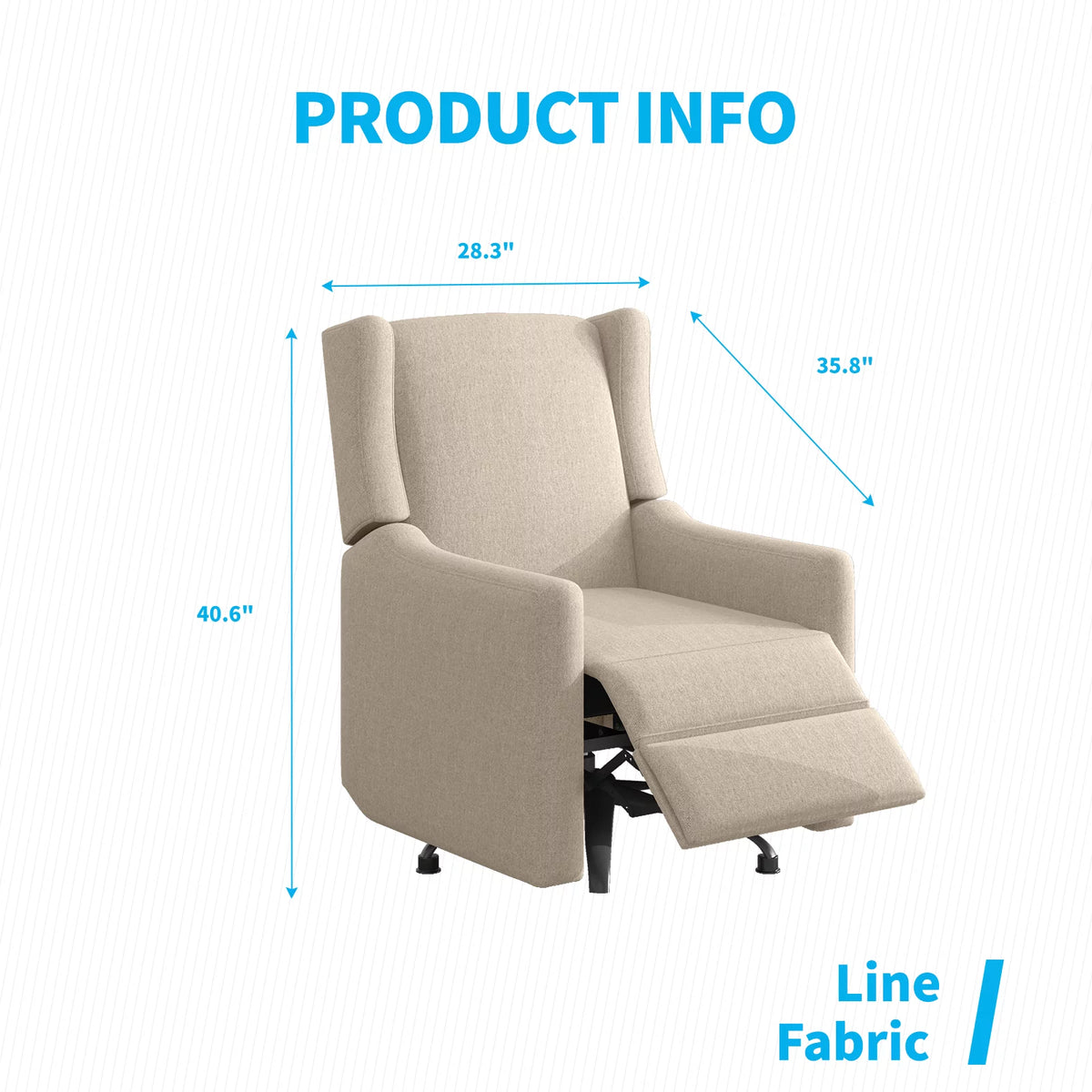 Beige Linen Swivel Rocking Chair S912