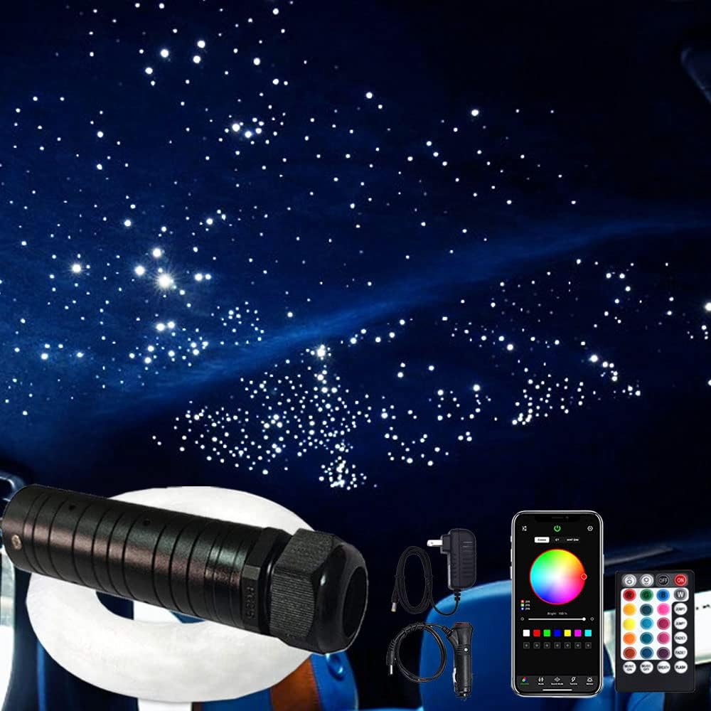 6W RGB LED Fiber Optic Light Star Ceiling Kit M1402