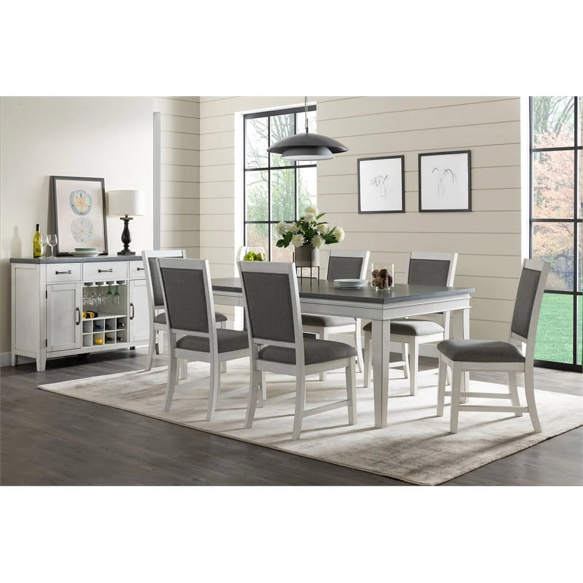 4-Piece Dining Table Bench and Chairs Set U197271