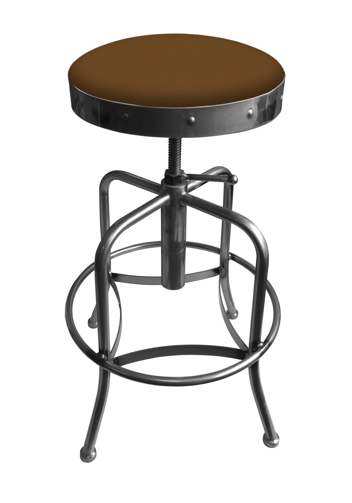 Adjustable Stool with Clear Coat Finish and Seat N724916