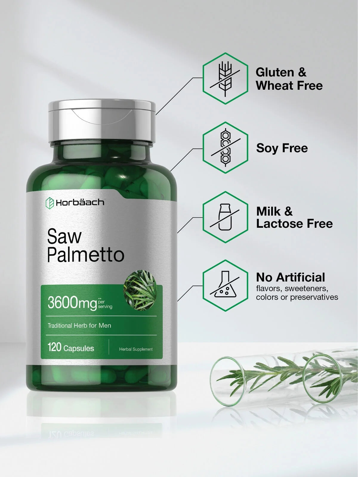 Saw Palmetto Extract 3600mg 120 Capsules Prostate Supplement T1923