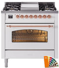36 Dual Fuel Natural Gas Range with Copper Trim D683619