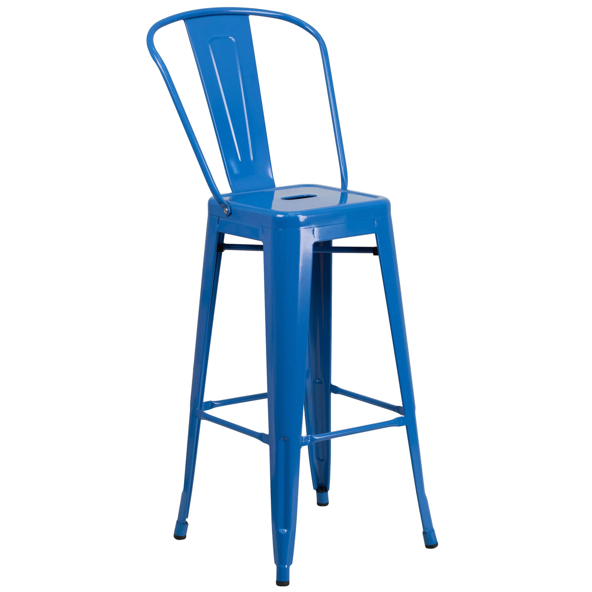 Blue Metal Barstool 4 Stools V243739
