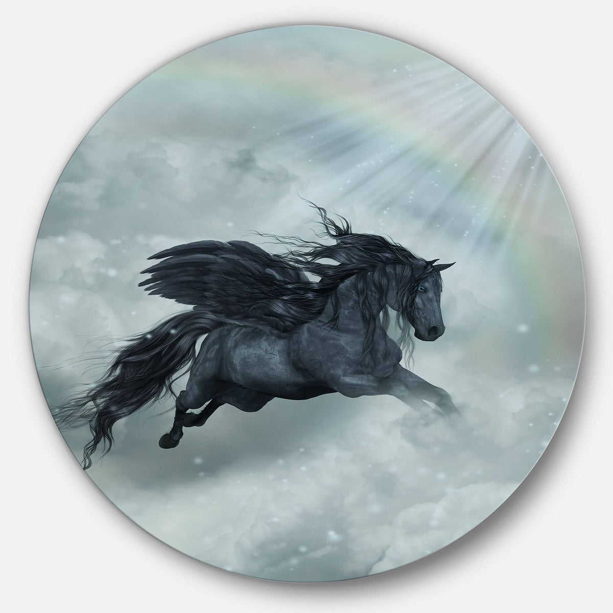Gray Graphic Art Print on Metal V9145