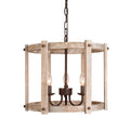 3-Light Weathered Wood Farmhouse Chandelier O366