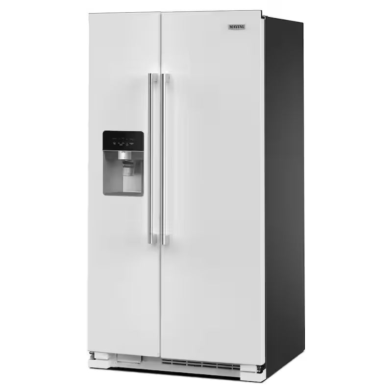 36 in. 25 cu. ft. Side-by-Side Refrigerator in White V2564