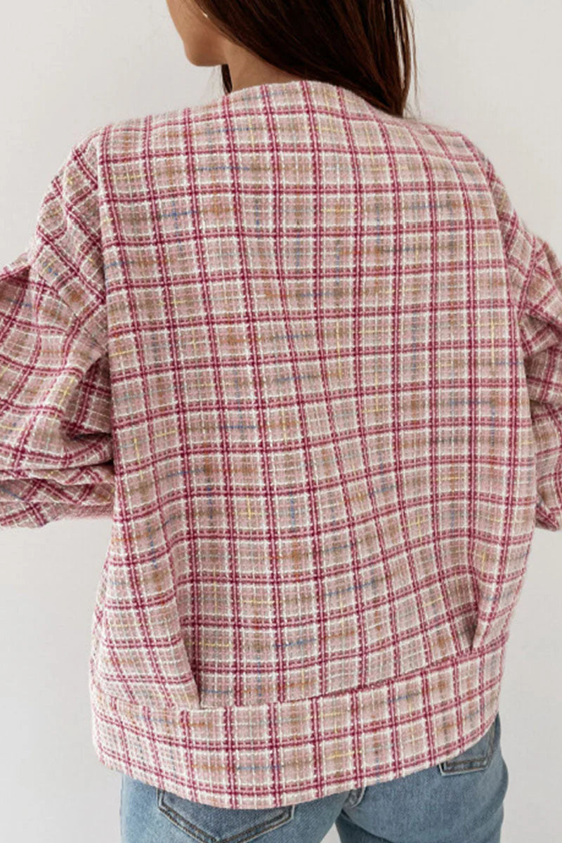 Plaid Patchwork Outerwear K812