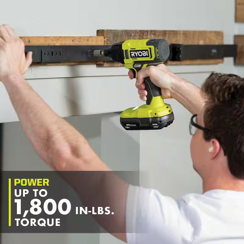 18V Cordless 4-Tool Combo Kit with Battery, Charger, and Rolling Tool Box H533