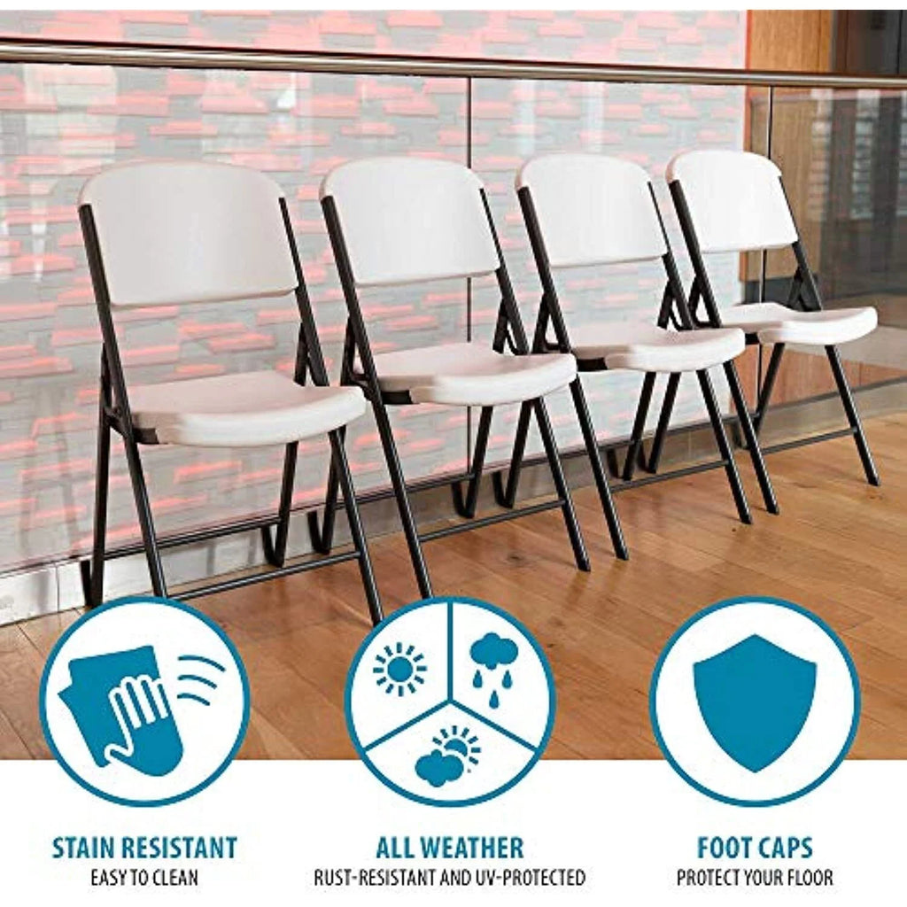 White 20 Pack Plastic Folding Chairs C7857