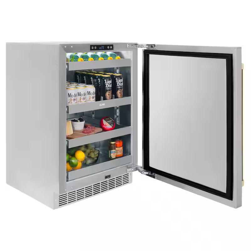 24 in. Single Zone Beverage Fridge with Stainless Door N7113