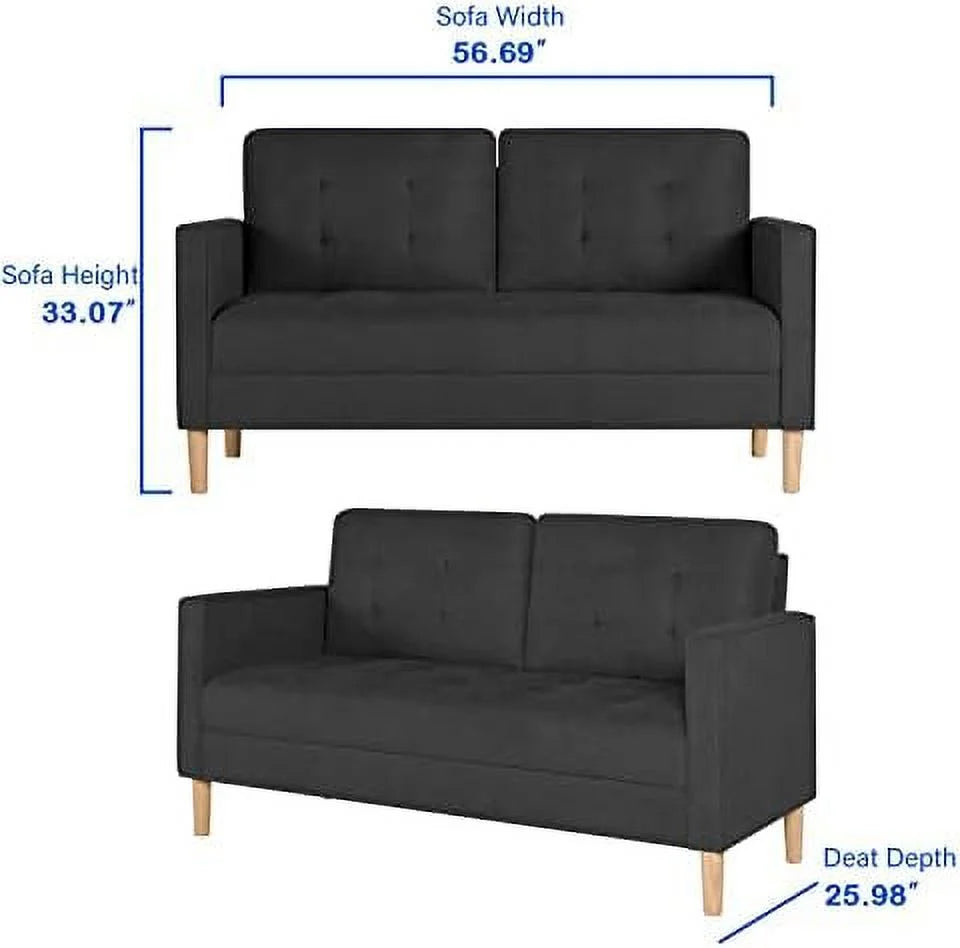 54.5" Upholstered Loveseat Sofa with Metal Legs S183723
