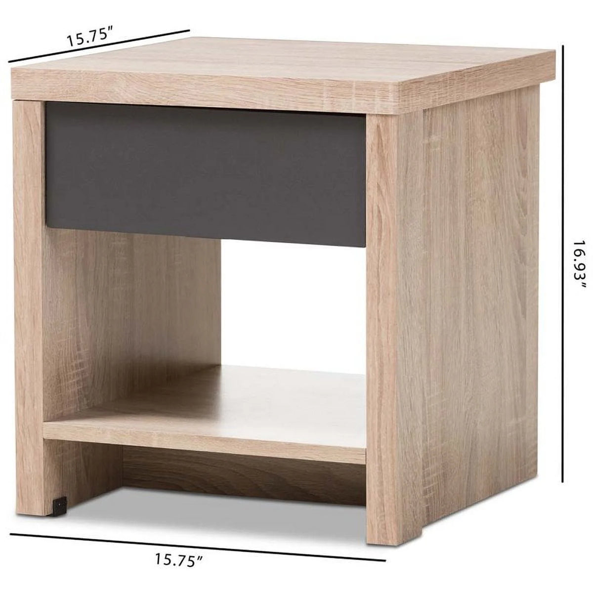 1 Drawer Wood Nightstand V339733
