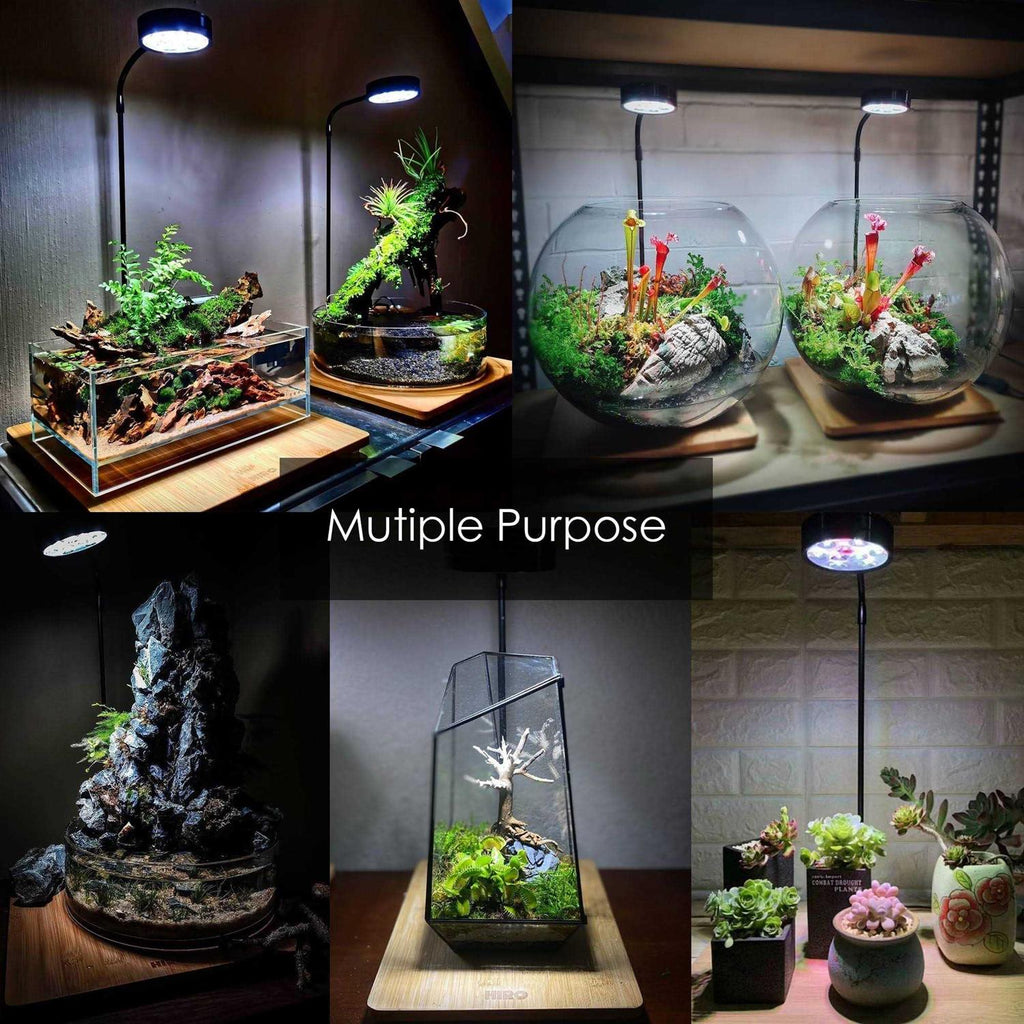 Full Spectrum LED Light with Bamboo Board Aquarium Nano Tank N81683