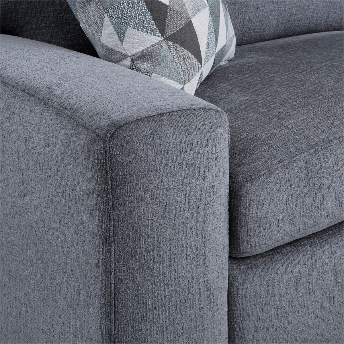 Gray Microfiber Loveseat B9827