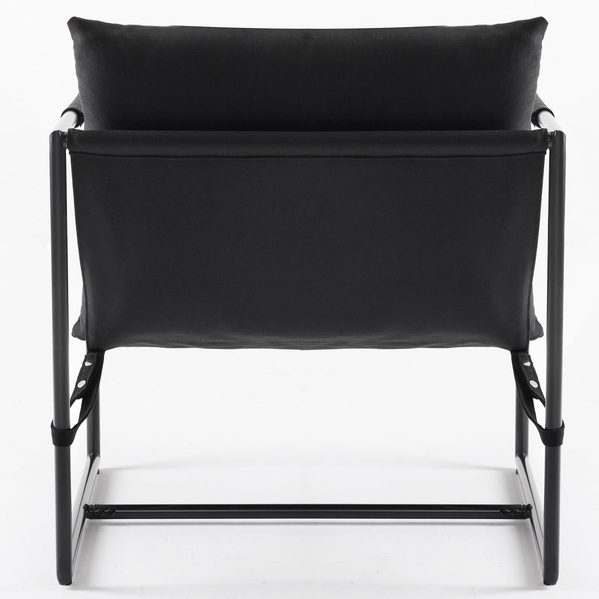 Black Metal Framed Sling Accent Chair D14367