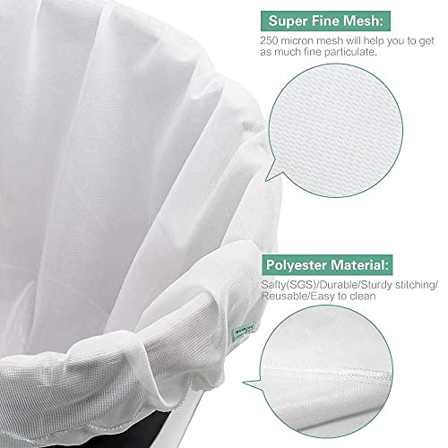 Extra Large Reusable 2 Pack 250 Micron Fine Mesh Brew Bags P636
