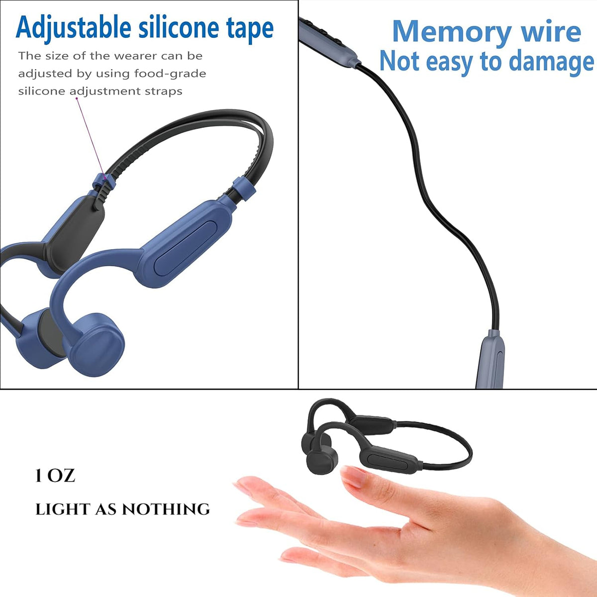Bone Conduction Swimming Headphones IPX8 Waterproof 16GB Mp3 Player Open Ear X28589