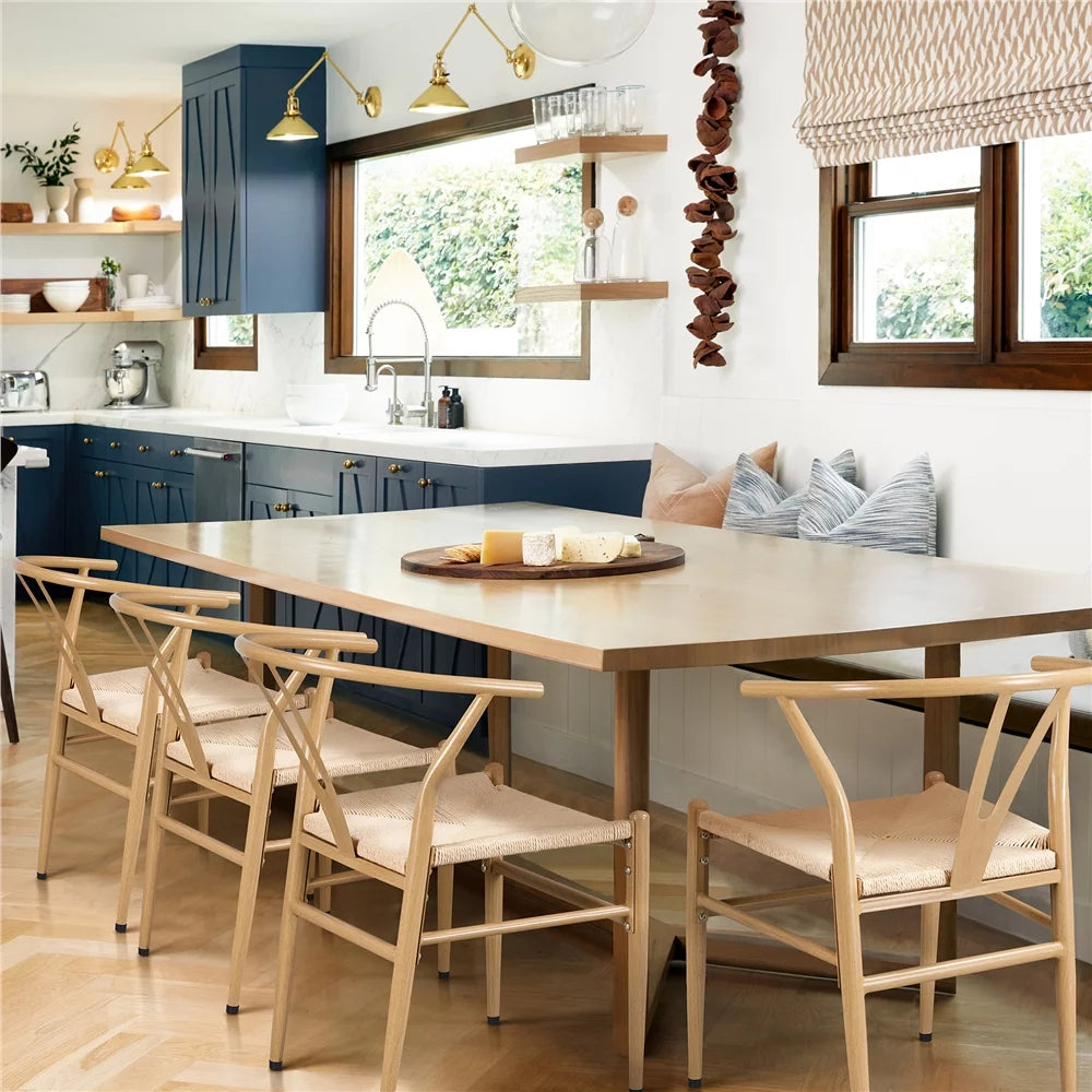 4pcs Weave Dining Chair with Metal Frame E406419