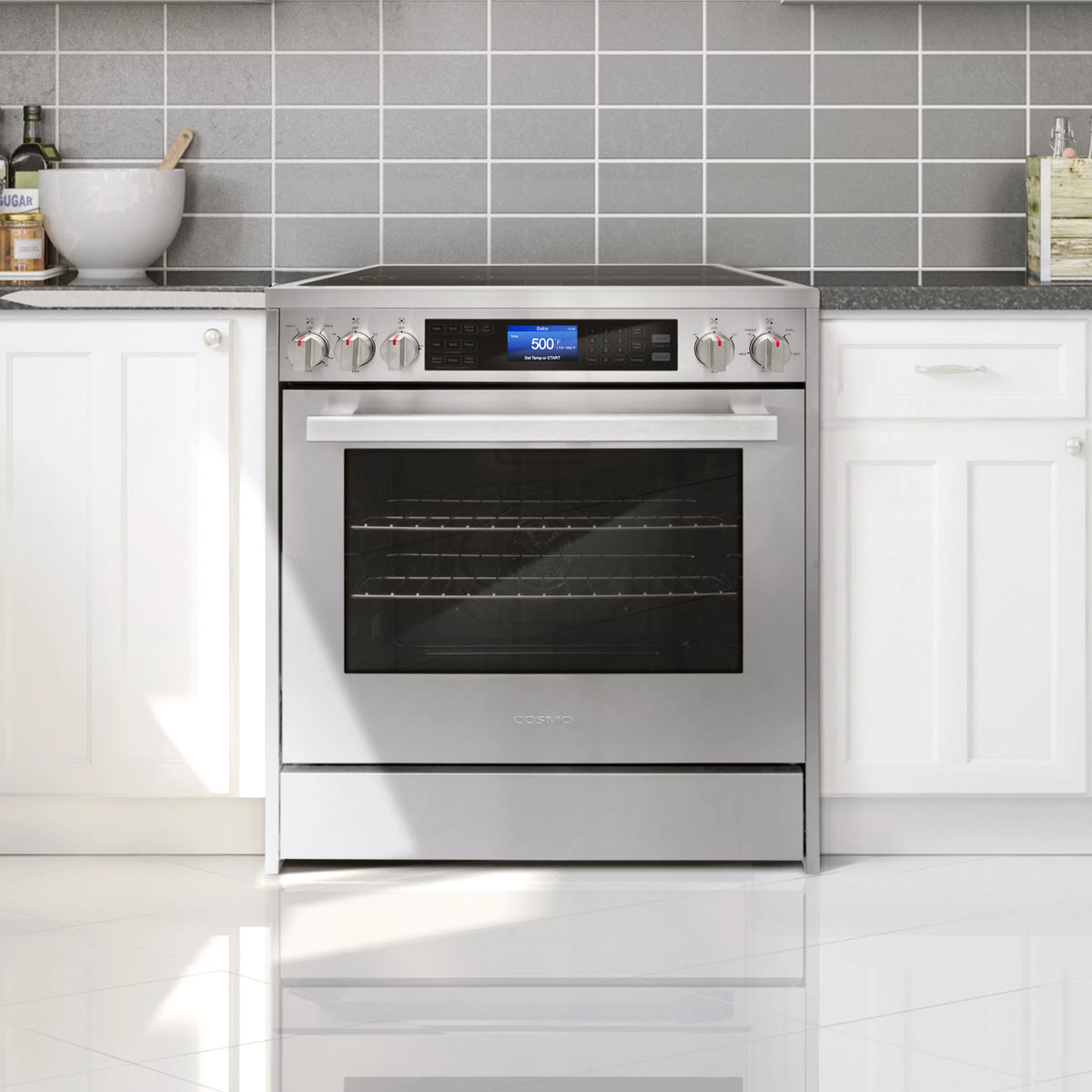 2 Piece Kitchen Appliance Package with Electric Range and Wall Mount Range Hood P576375