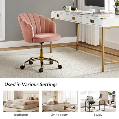 Teal Velvet Upholstered Desk Chair W3519