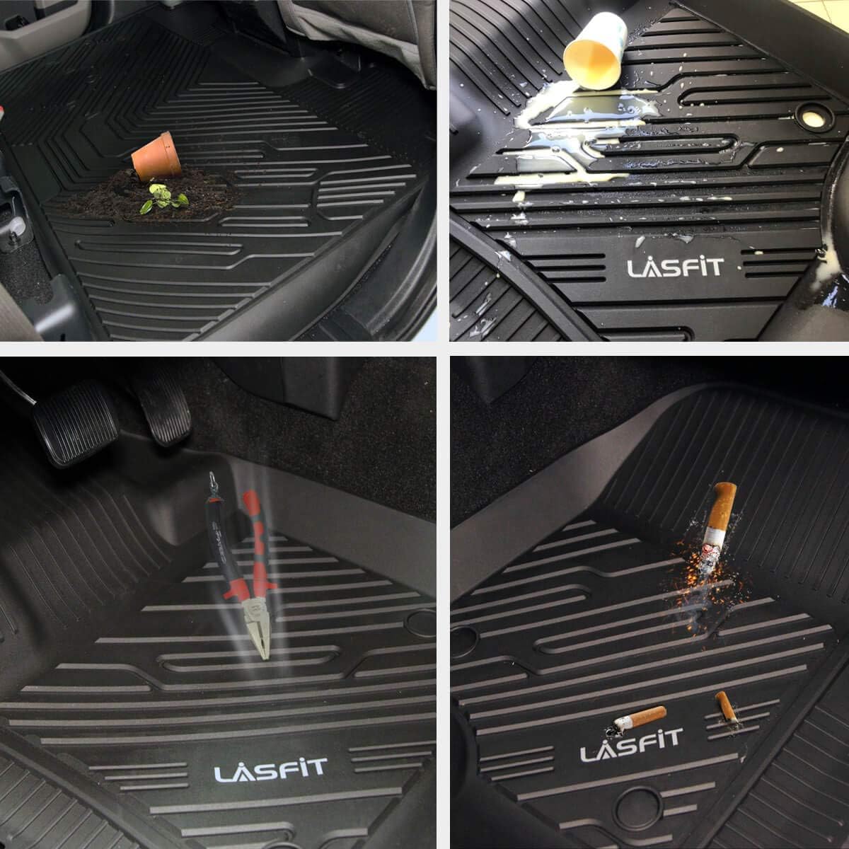 All Weather TPE Car Floor Liners 1st & 2nd Row O1703