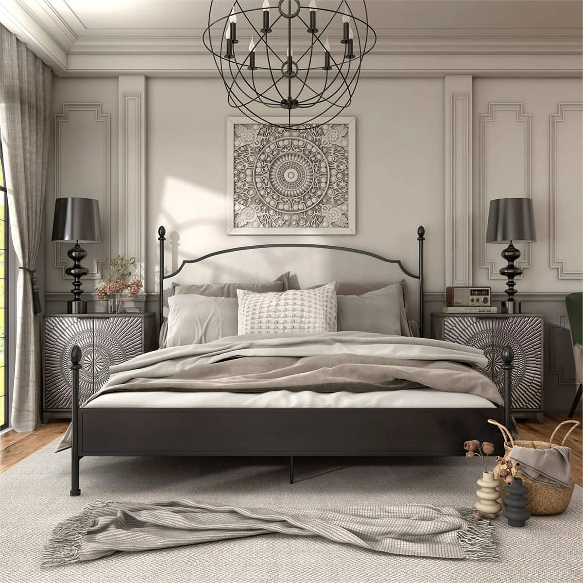 King Metal Bed X42367