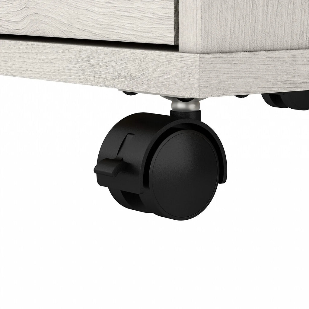 60W L Shaped Desk With 2 Drawer Mobile File Cabinet N5554