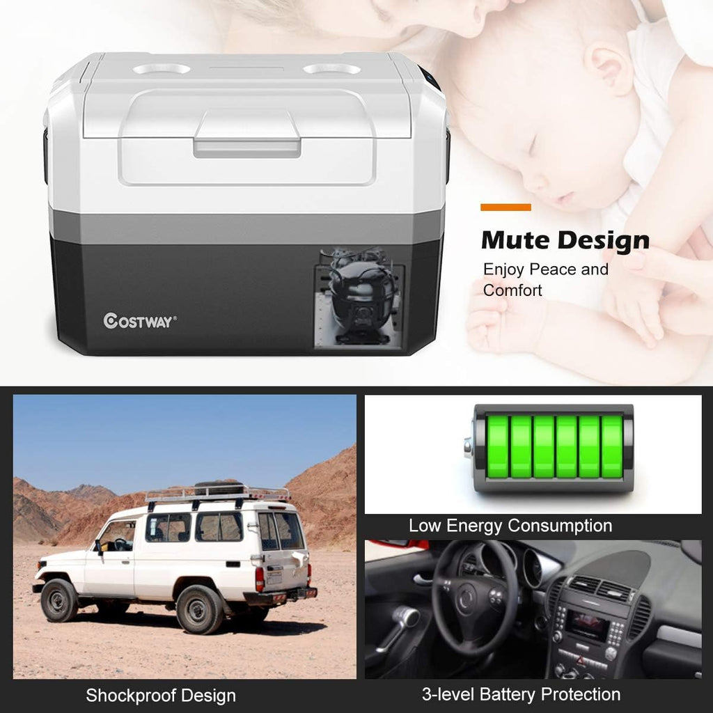 Portable Car Refrigerator 48-Quart Compressor Travel Fridge E396