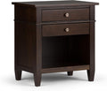 White Solid Wood 2 Drawer Nightstand R6836