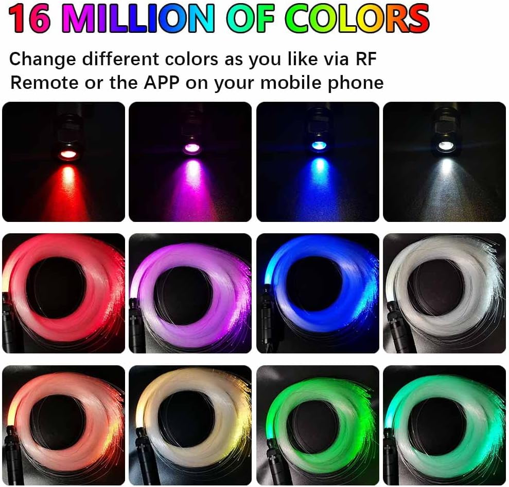 6W RGB LED Fiber Optic Light Star Ceiling Kit M1402