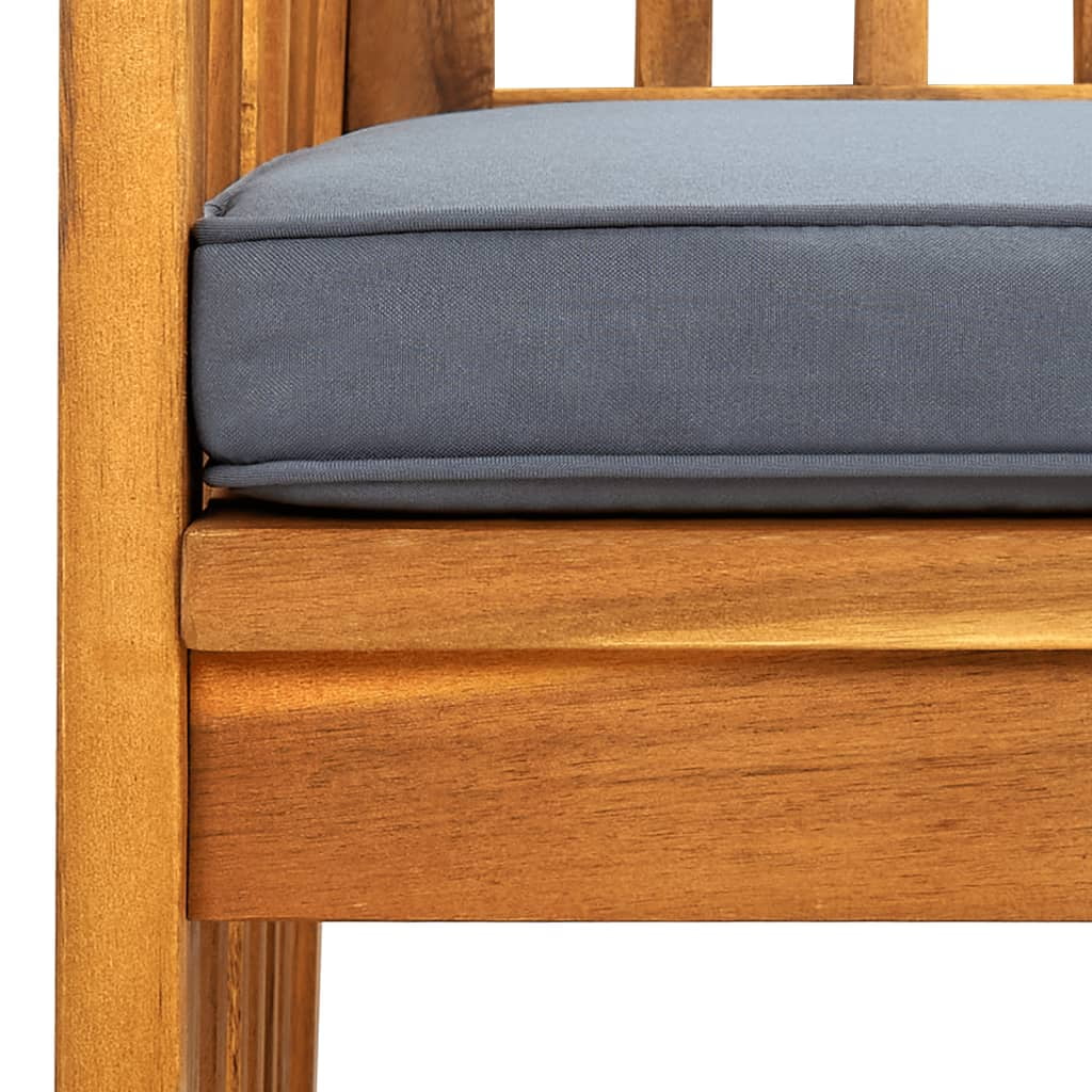 6 pcs Solid Wood Acacia Patio Dining Chairs with Cushions R321050