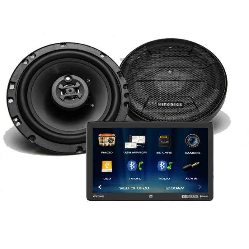 7" Touchscreen Digital Multimedia Receiver + 6.5" Coaxial Speaker System H2830