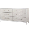 White Wood Dresser with Six Drawers R75797