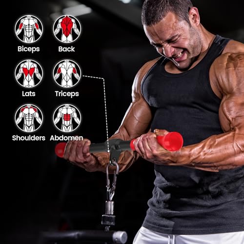 V-shaped Bar LAT Pull Down Bar D Handle with PU Grip S7484