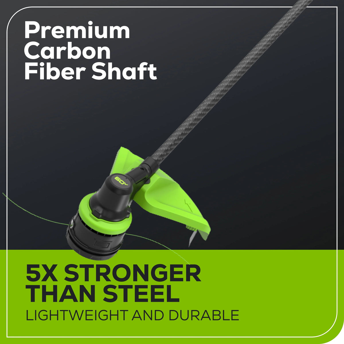 60V 16 Carbon Fiber Shaft String Trimmer with 2.5 Ah Battery B116