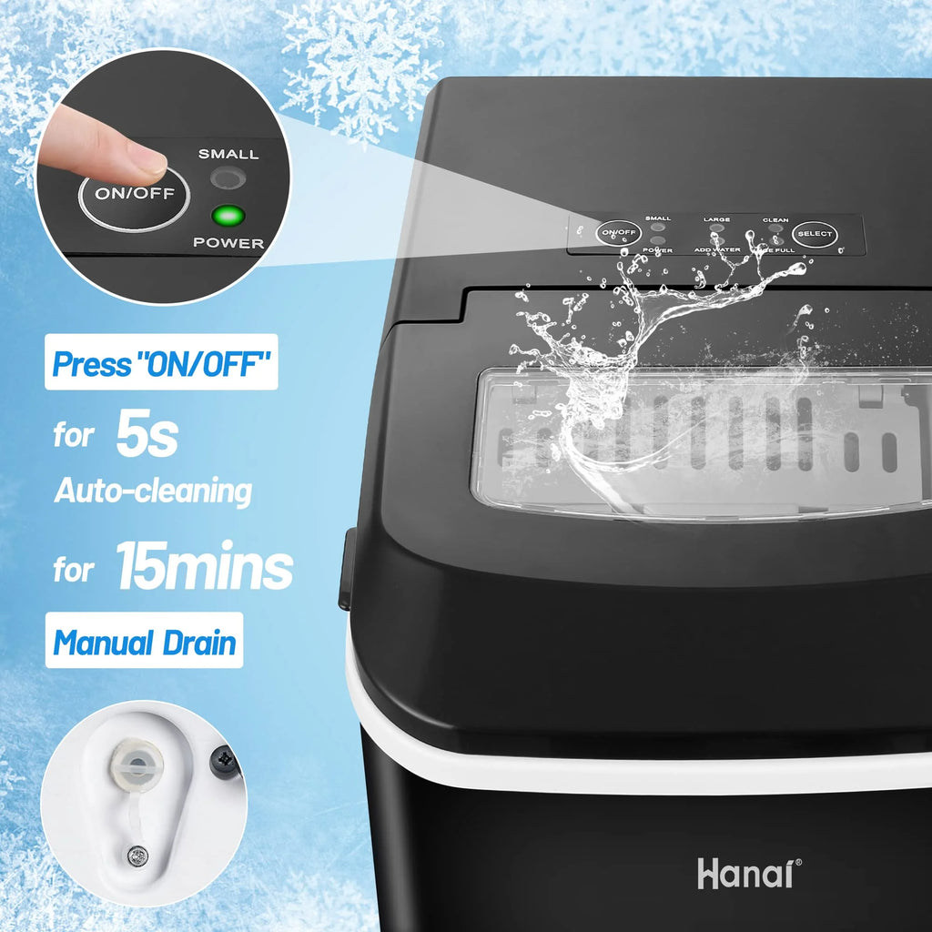 Countertop Ice Maker Machine 2 Ice Sizes 26.5 lbs 1.1L P269