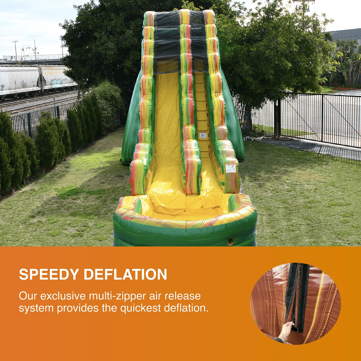 19' Inflatable Water Slide with Splash Pool L13662