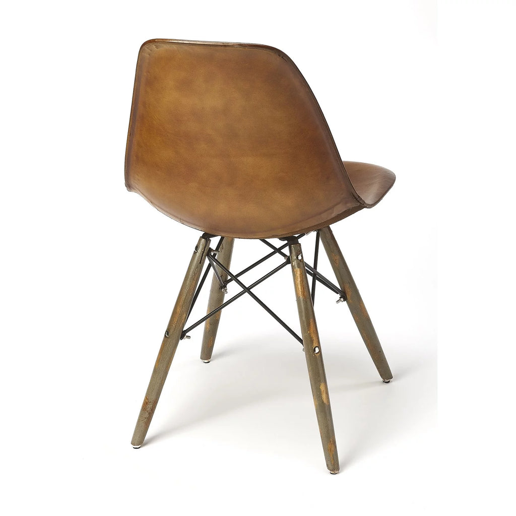 Brown Leather Side Chair L551308