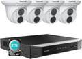4K PoE Security Camera System 8 Channels 4pcs Dome Cameras 2TB Hard Disk Q34602
