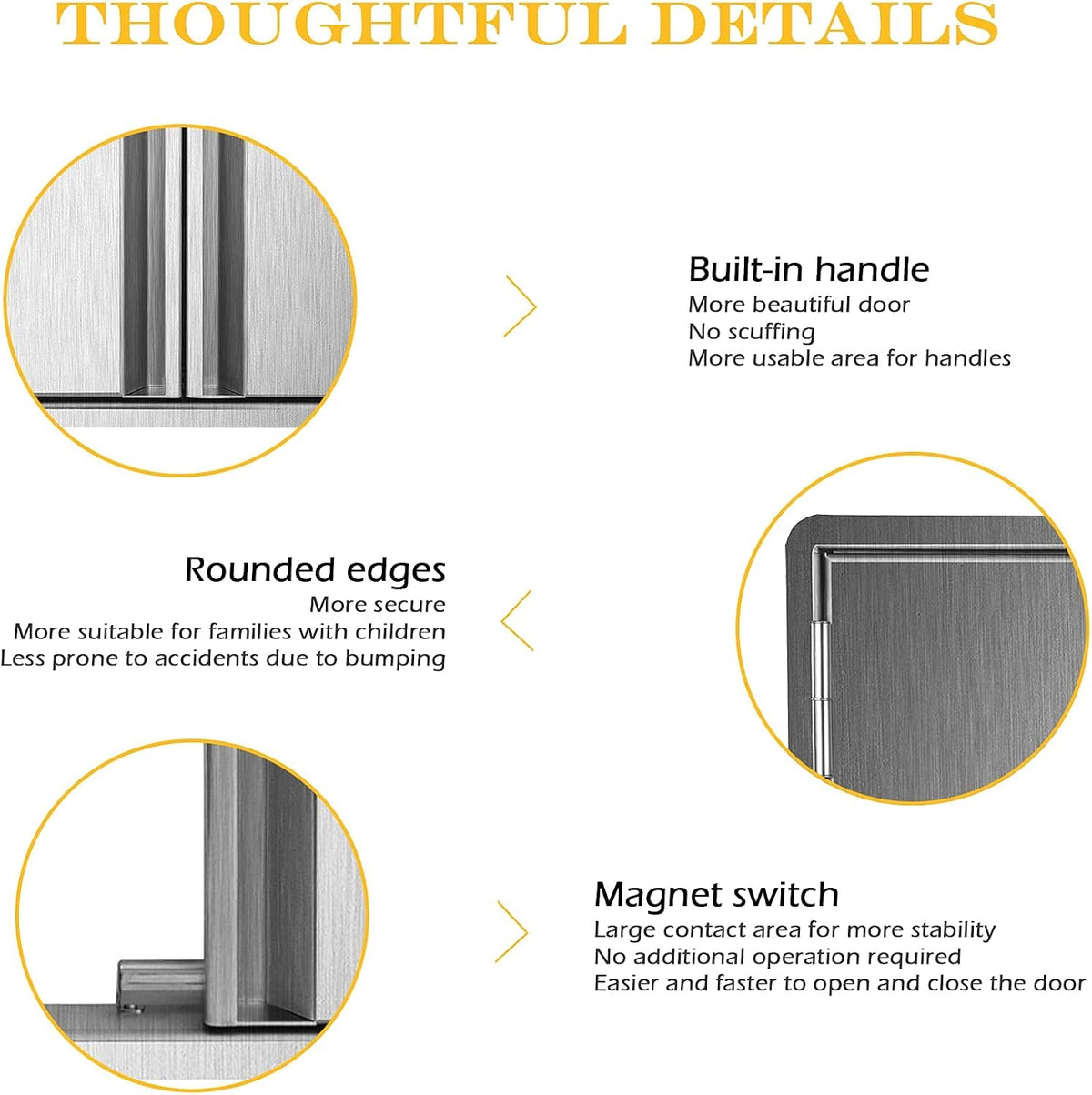 29.5W x 22H Inch Stainless Steel Outdoor Kitchen Doors N1902