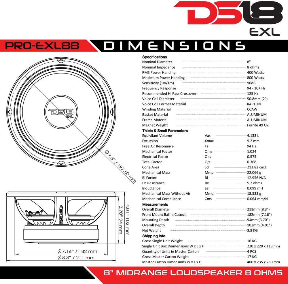 8 Midrange Loudspeaker Q997236