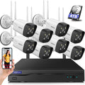 8Pcs 5.0MP Wireless Security Camera System with 8 Channel NVR D405005