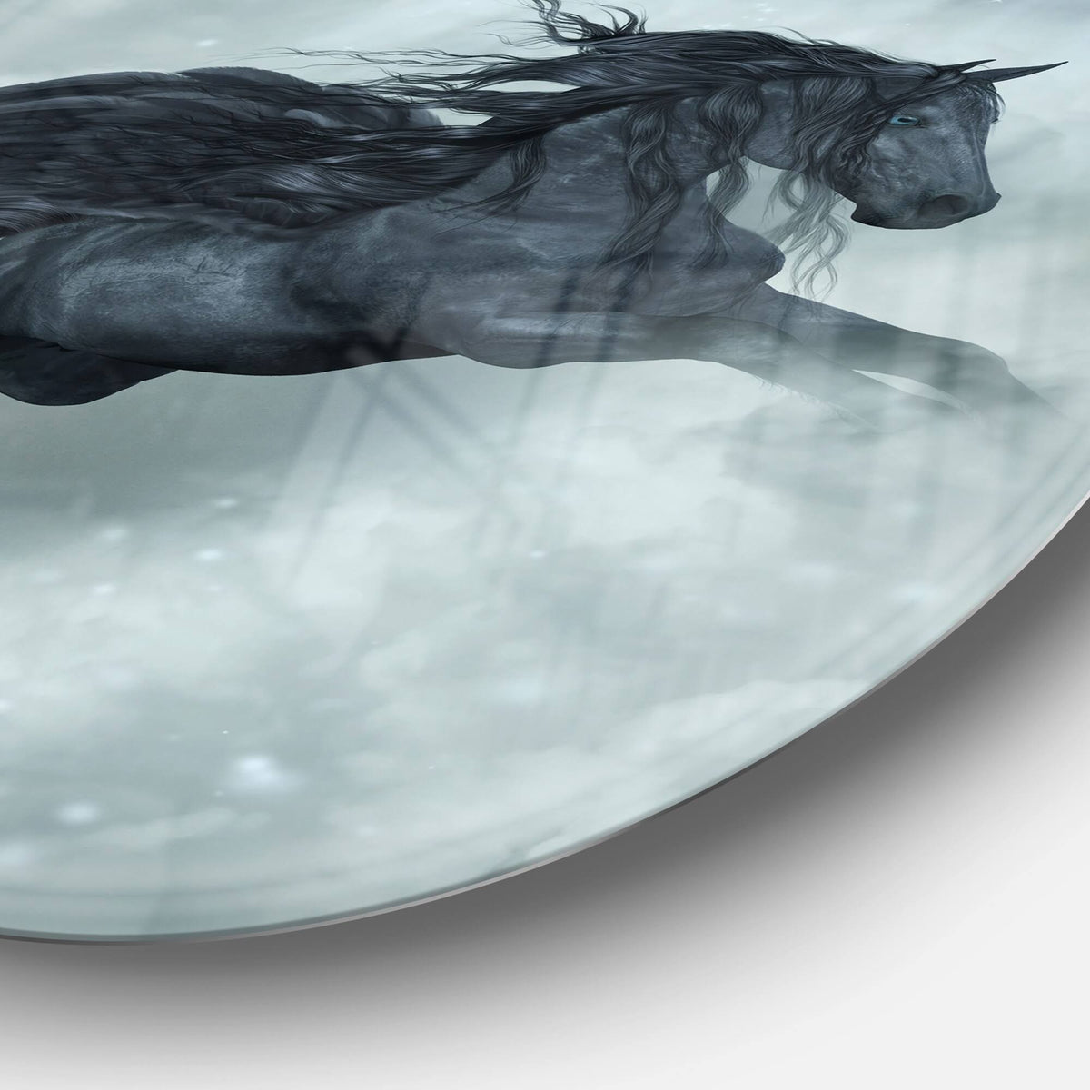 Gray Graphic Art Print on Metal V9145