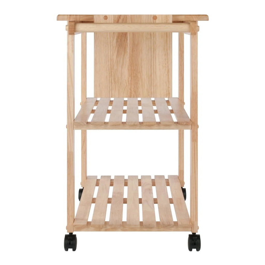 Wood Butcher Block Kitchen Cart in Natural Y596226
