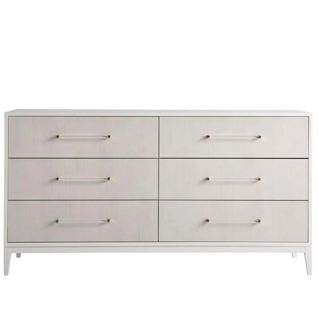 White Wood Dresser with Six Drawers R75797