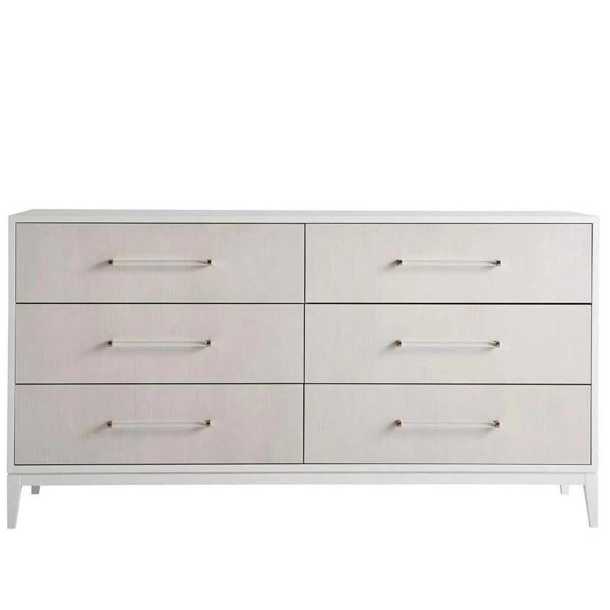 White Wood Dresser with Six Drawers R75797
