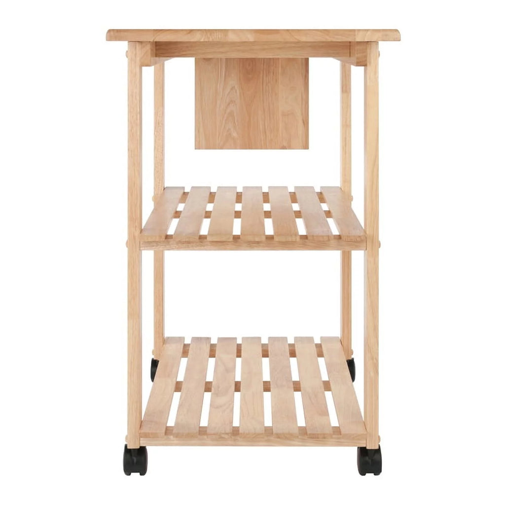 Wood Butcher Block Kitchen Cart in Natural Y596226