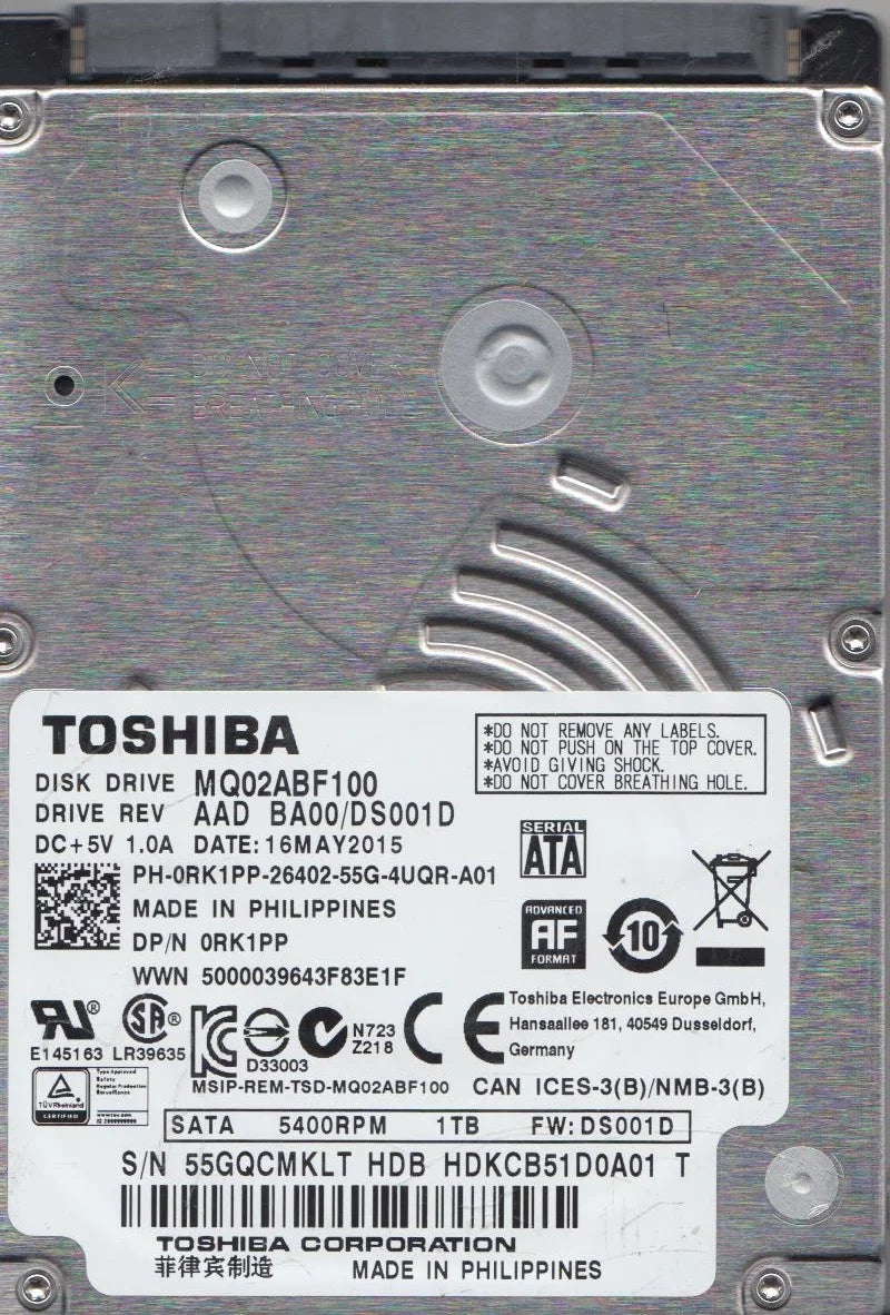1TB SATA 2.5 Hard Drive F32666