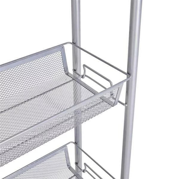 4 Tier Slim Rolling Storage Cart B771017
